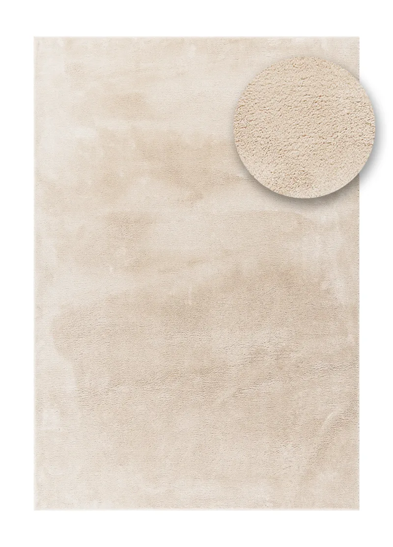 Silva Beige enfärgad matta med jämn yta
