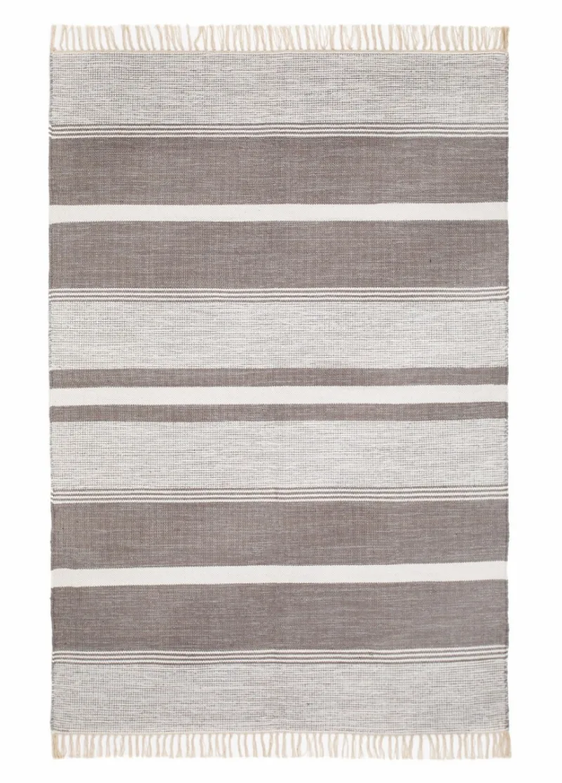 Vindö Grå trasmatta i bomull, 160 × 230 cm